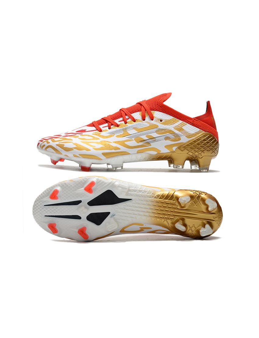 adidas X Speedflow MS.1 FG - White:Gold Metallic:Scarlet