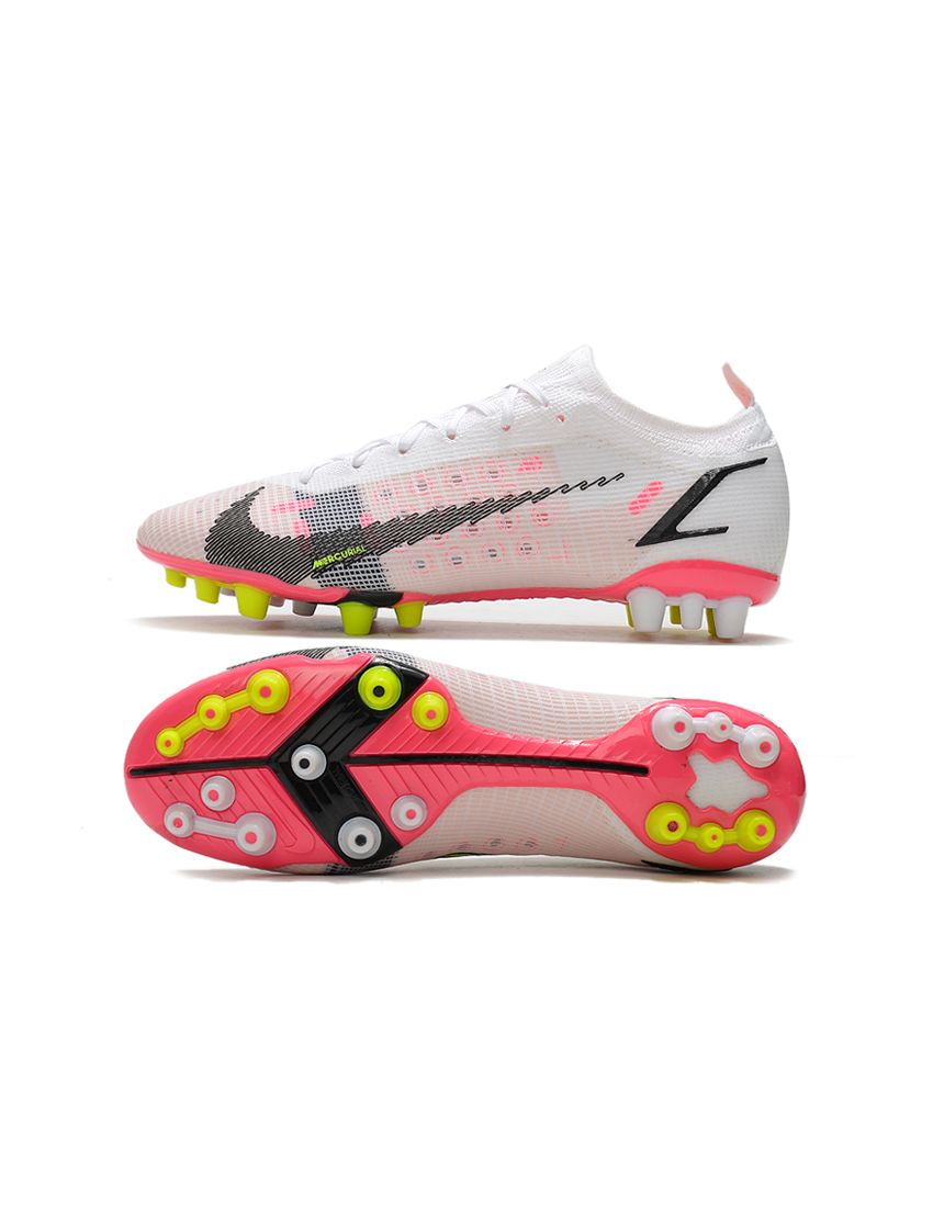 Nike Mercurial Vapor 14 Elite AG-PRO Soccer Cleats White Black Bright  Crimson Pink Blast