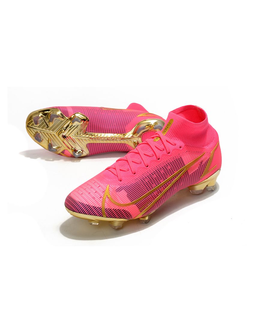 Pink and Gold FG Soccer Cleats