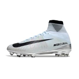 Nike mercurial superfly v cr7 fg soccer cleats tint black white chrome online