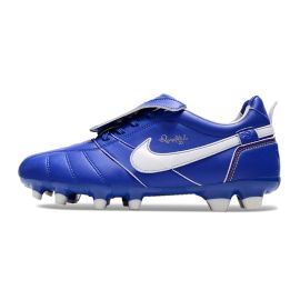 Nike Tiempo Ronaldinho R10 FG White Blue