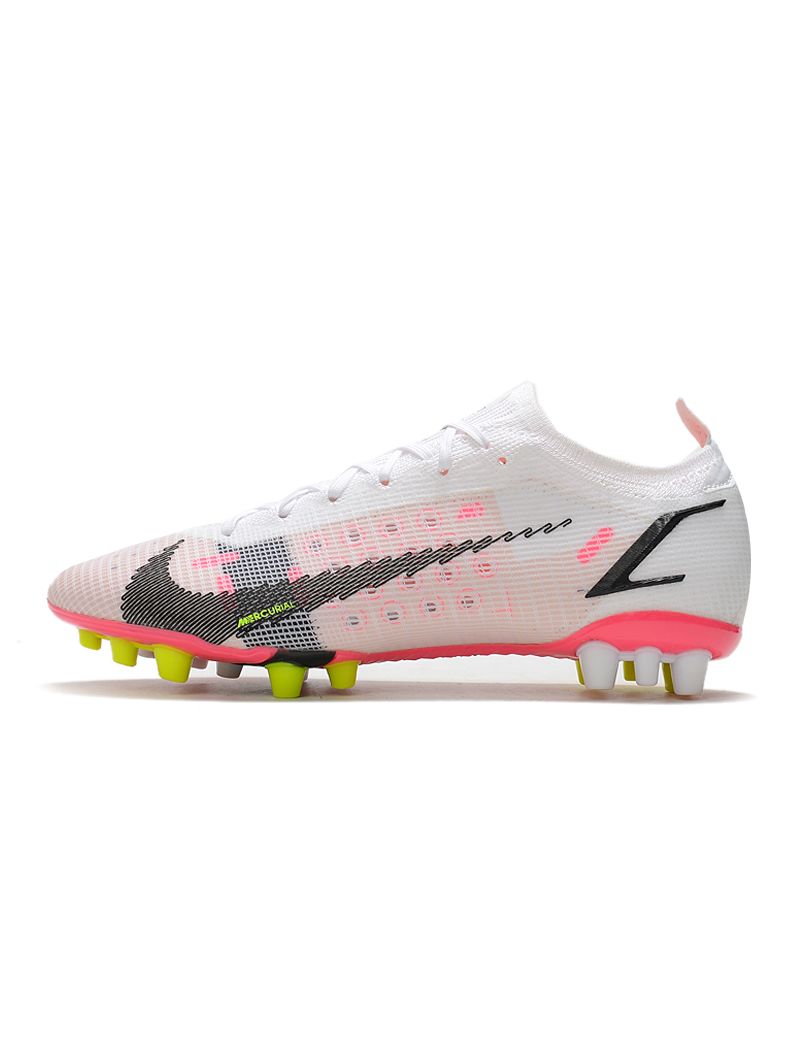 AG Soccer Cleats in White and Rainbow Colorway - Elite Nike Mercurial Vapor  14